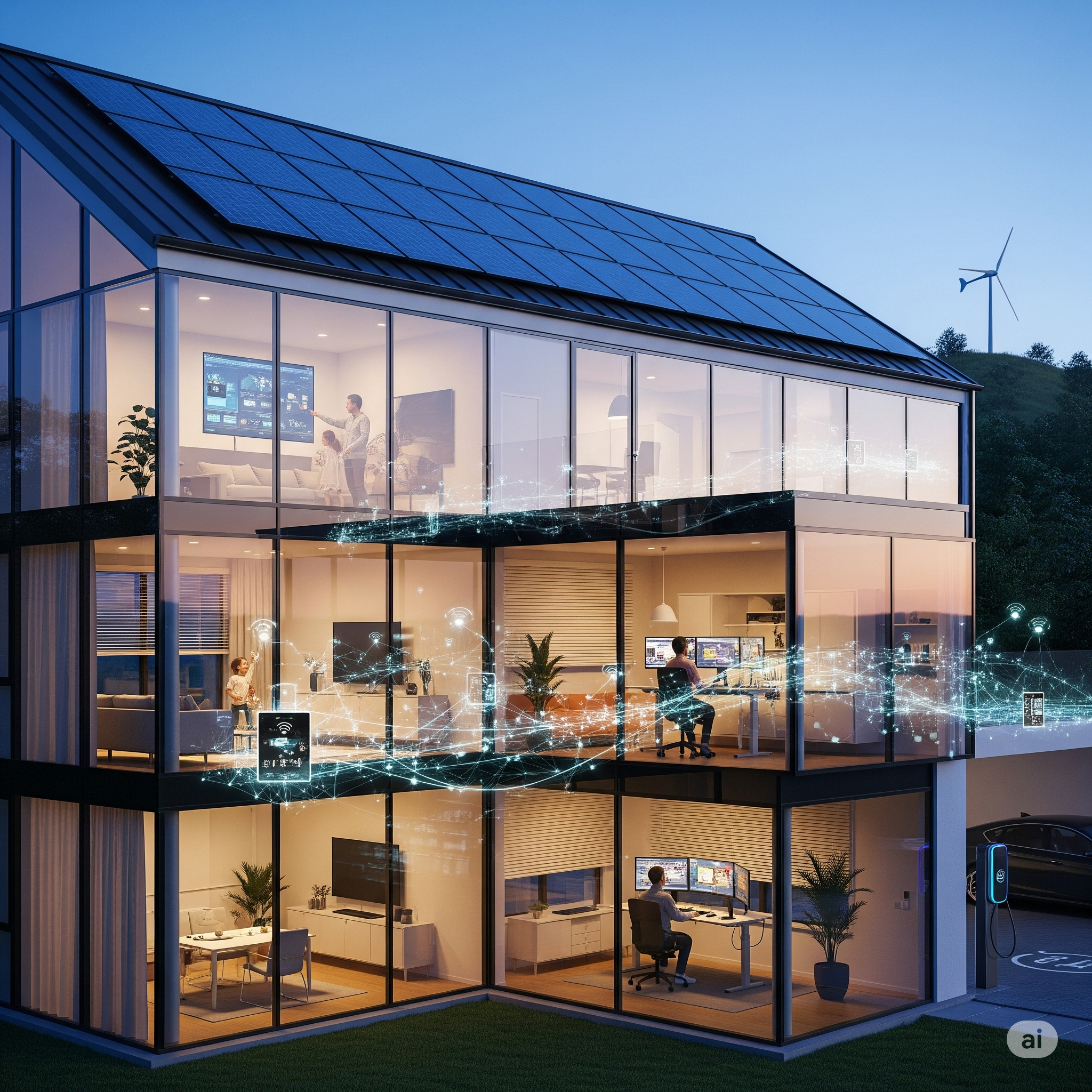 Abstracção de cabos de fibra ótica com luzes azuis e laranjas a fluir, representando dados e velocidade.